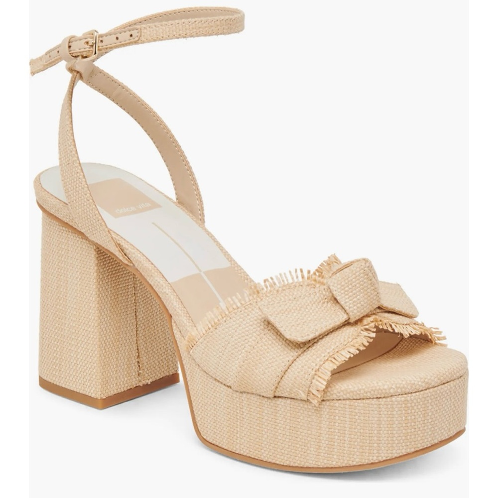 Dolce Vita raffia platform sandals